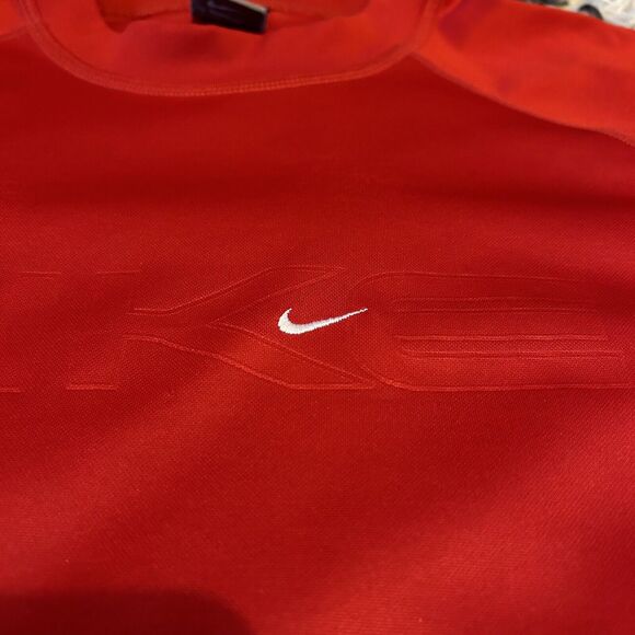 Vintage Y2K Nike Center Swoosh Red Spell out T Shirt Size Mens Large L - Picture 4 of 7